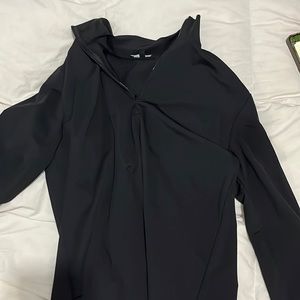 Black silky fashion nova sweater. Woman’s size small. Very comfy.